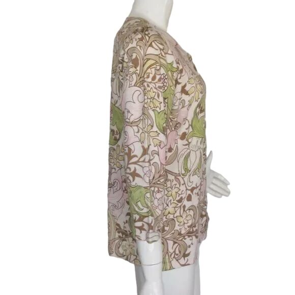 TOMMY BAHAMA Silk Cardigan sweater, XL, Floral, Subtle color, 3/4 sleeves - Picture 5 of 11